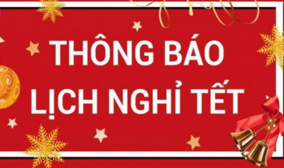 Thông báo về việc nghỉ tết Dương lịch 2023