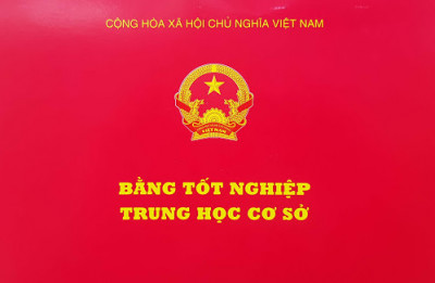 THÔNG BÁO v/v trả bằng tốt nghiệp THCS niên khóa 2019 -2023